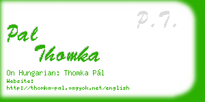 pal thomka business card